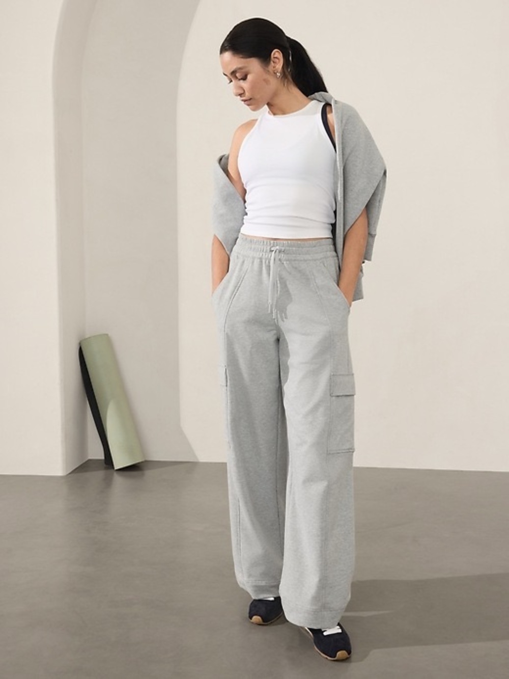Athleta Retroterry High Rise Wide Leg Cargo Pant